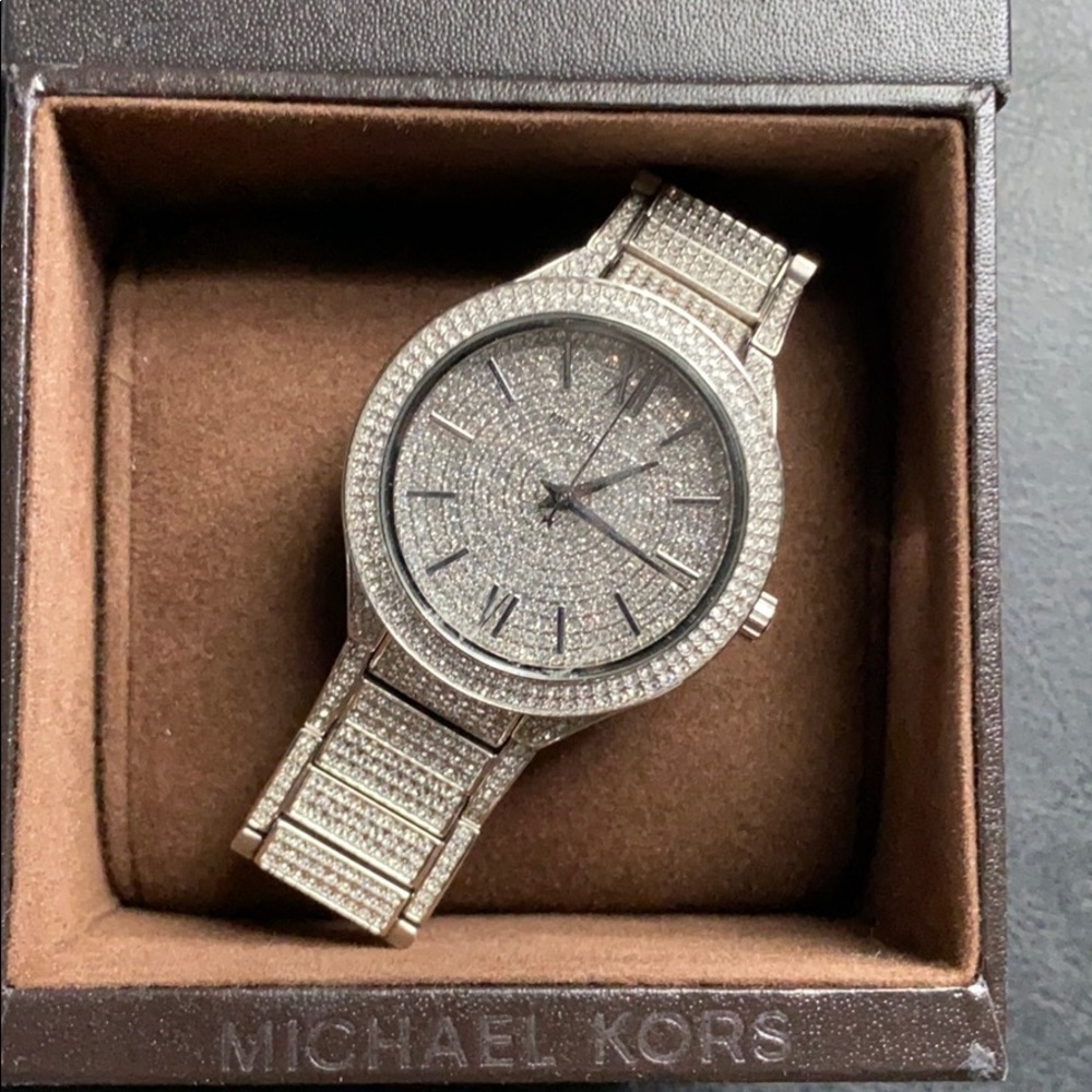 MICHAEL KORS Pave Silver-Tone Watch